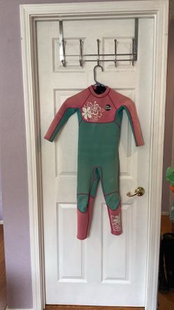 Used Youth Girls Wetsuit Thermal Flex Slinx Find SLINE Size M Blue & Pink