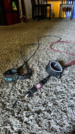 2 surfboard leashes 6' - 7'