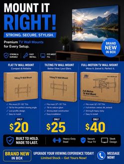 BRAND NEW TV WALL MOUNT