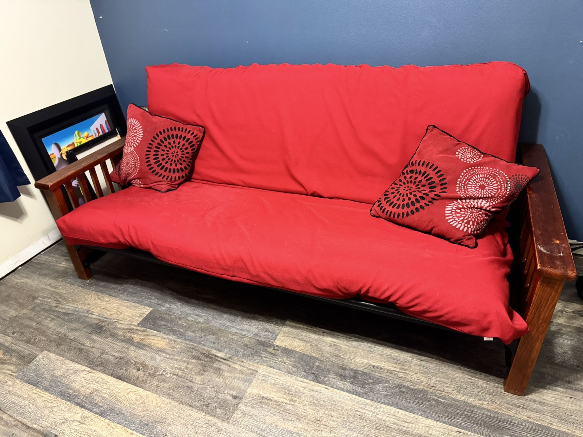 Wood/metal Futon