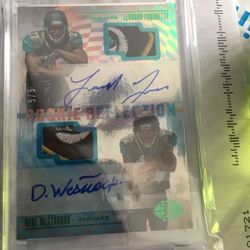 2017 fournette & westbrook Autographed sick patches SSSSP 5/5