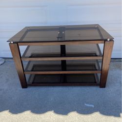 Large Glass/Wood TV Stand
