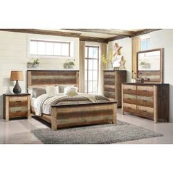 Coaster Furniture Sembene Multicolor and Antique Multi 3-piece Queen Bedroom Set