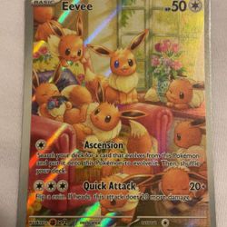 Pokémon trading card featuring Eevee from the Twilight Masquerade set