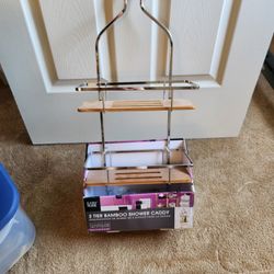 3-Tier Bamboo Shower Caddy - Never Used