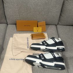 Louis Vuitton Trainer Black Denim Sneaker