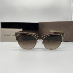Giorgio Armani Sunglasses Cat Eye Metal Brown AR6019