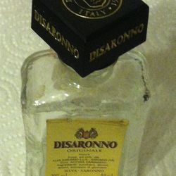 Cool & Cute Disaronno Italy Empty Glass Mini Bottle.