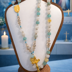 Multi- tone Jade & Champagne Crystal