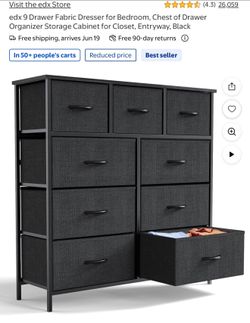9 drawer fabric dresser for bedroom