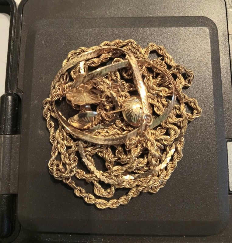 14K Solid Gold Jewelry Lot-Scrap Or Repair