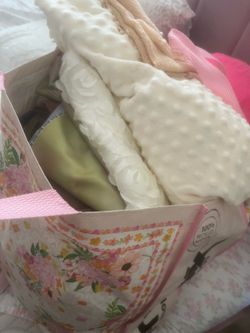 Bag of newborn photography backdrops/ linens