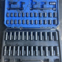55 piece 1/4 impact socket set