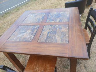 FREE! Pub Height Table and chairs 56" square and 3 chairs ~ Delivery Available Tonight