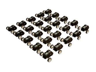25pcs 3cm 1.18 in Motor gear box for toy car gearbox backpush front drive & 22pcs Front wheel for toy car