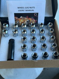 9/16-18 Wheel Nuts for 1 Dodge Ram 2, 2002-2010 Ram 1500, 1 Ford F250 F350, 2004-2009 Durango, 24 Pieces 7-Spline 9/16x18 Chro