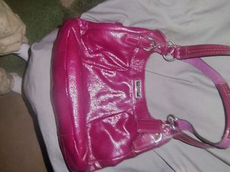 Coach Bright Fuchsia Patent Hobo