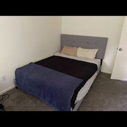 6/29/25 Storage Cleanout - Gray Queen bed Frame, Mattress Optional