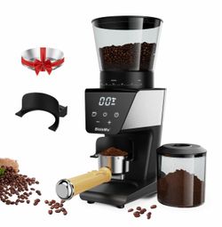 BioloMix Electric Coffee Grinder, Conical Burr Grinder with 30 Precise Grind Settings, LCD Touchscreen, Anti-Static Technology, for Espresso, French P
