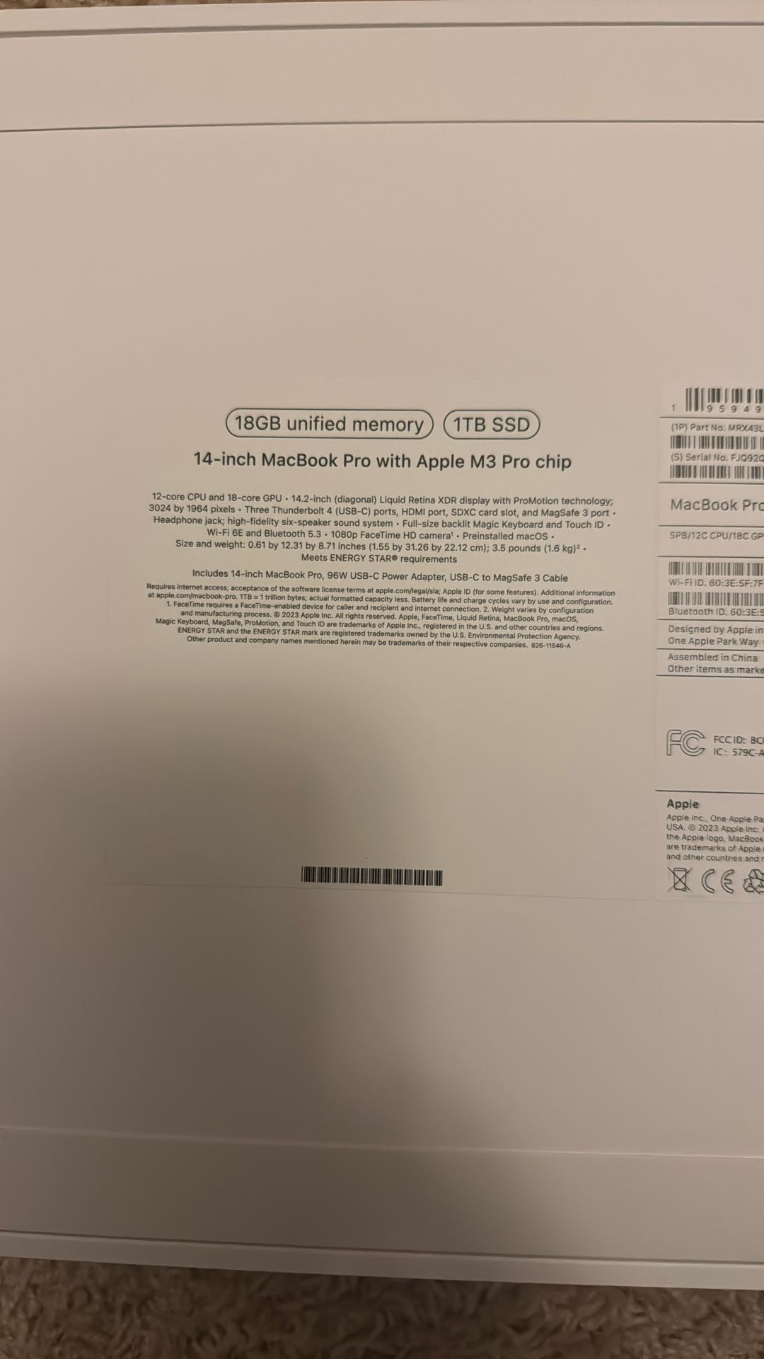 Brand New MacBook Pro  1TB Storage With AppleCare 