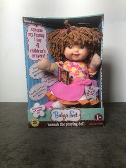 Curly Brunette Hannah Prayer Doll - Baby’s First Doll Teach Prayers Working Test