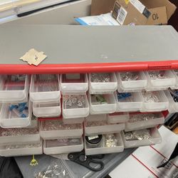 Rice Jewelry Bottles, Silver Chains, Beads Etc  