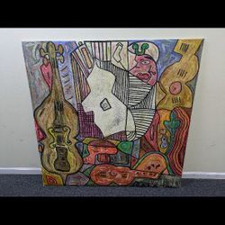 Large Original Painting On Canvas By Chicago Artist
