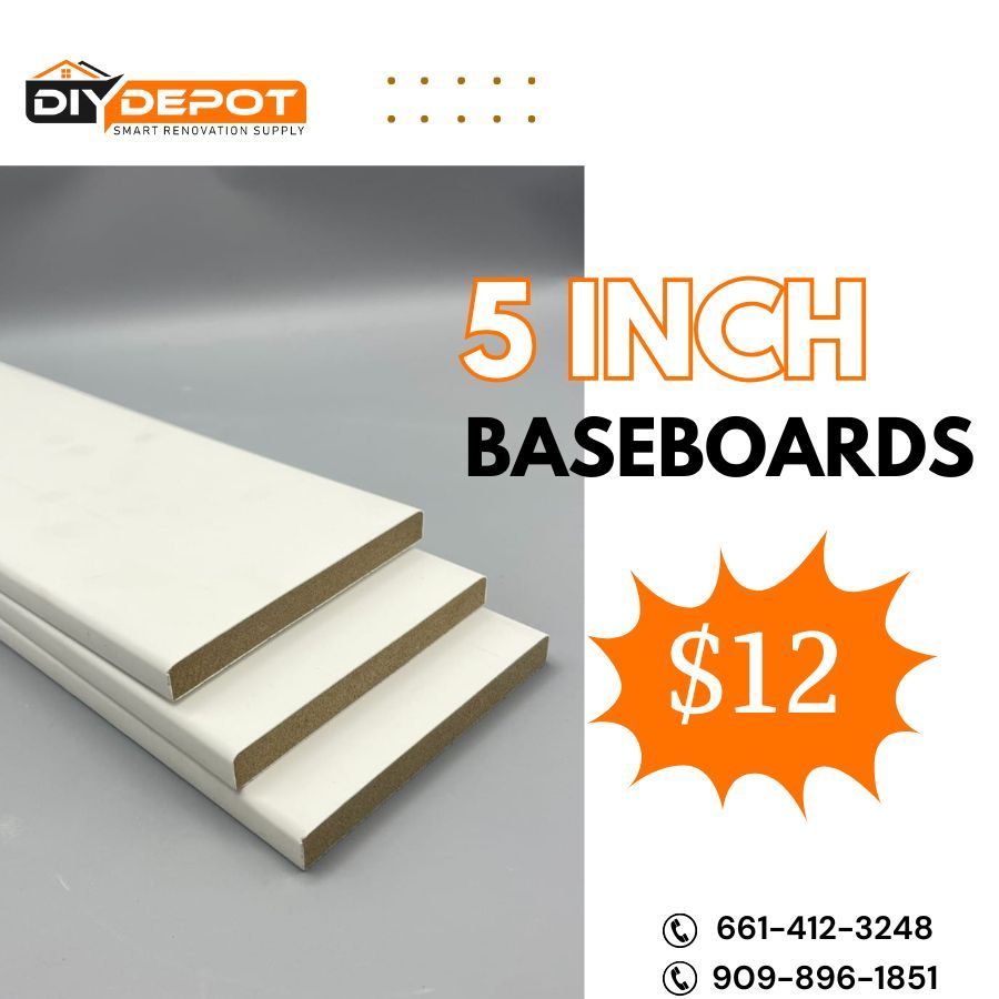 5 Inch Baseboards – Clean Finish, Great Price