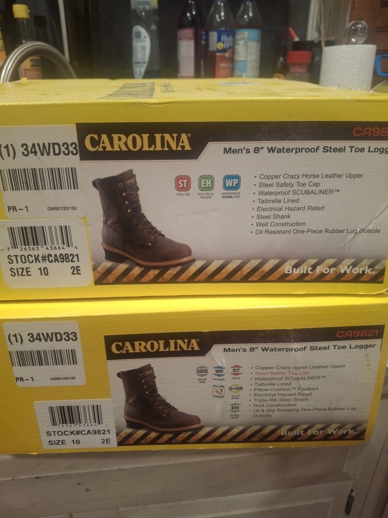 Steel toe work boots