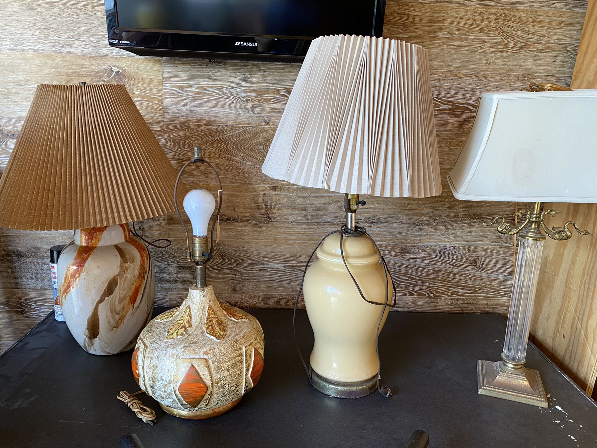 Vintage lamps - $25 all 4