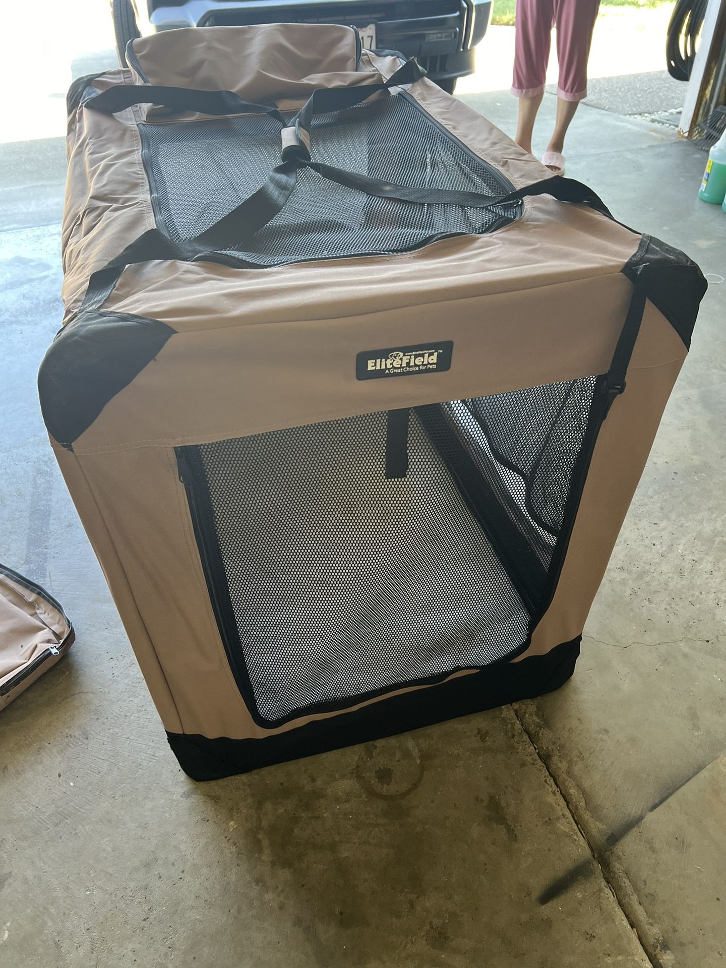 EliteField 3-Door Collapsible Soft-Sided Dog Crate