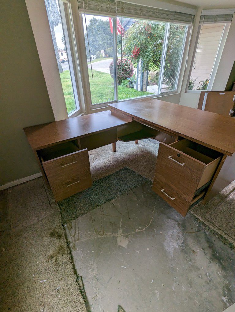  Secretary Desk With Extension