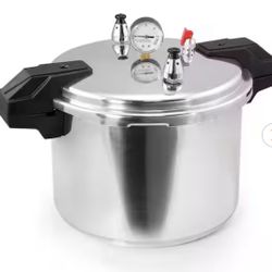 Barton 23 qt. Aluminum Stovetop Pressure Cookers Pot Quick Release Pressure Gauge With Rack