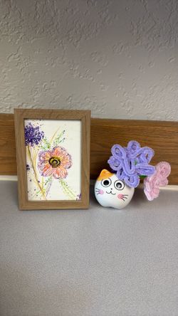 Framed Original Art - Watercolor Painting - Floral