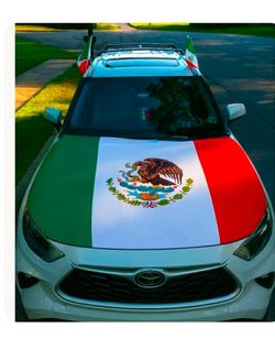 Mexican Flag Car Hood Cover, auto polister $10
