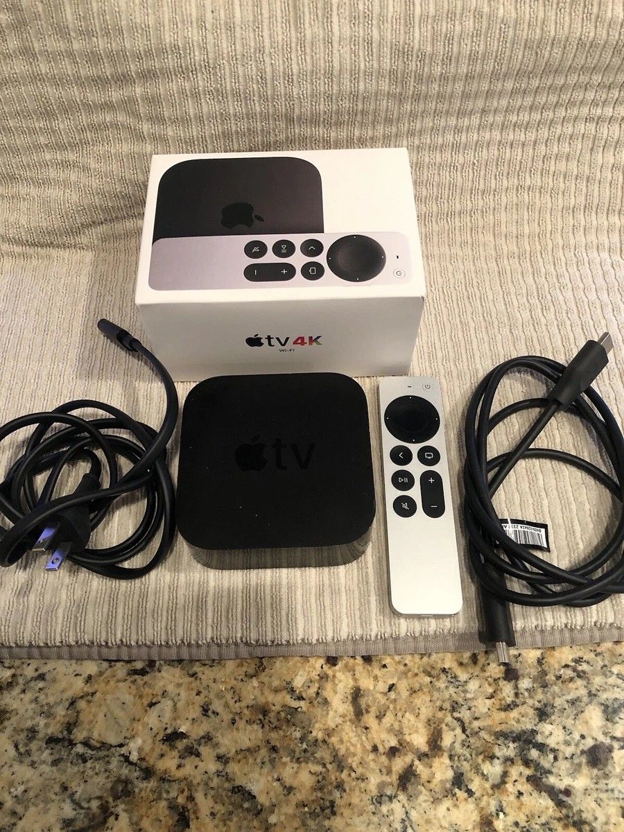 Apple TV 4K A2169 64 GB 2nd Gen, Remote A2540 W/power Cord, HDMI Cable- perfect
