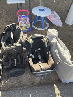 Car seat, stroller and bassinet