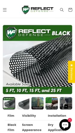 Turf Shield Window Film - Black Screen