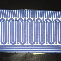 Trina Turk Blue And White Geometric Wallet 