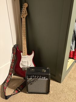 Squier Stratocaster Guitar And Amp