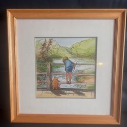 Framed Winnie the Pooh print
