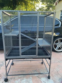 Full Cheeks™ Chew Proof Small Pet Habitat - Includes Cage, Trays, Ramps, Shelves & Wheels