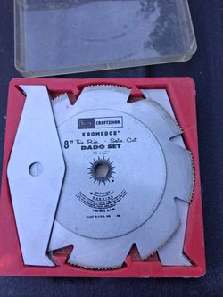 Sears Craftsman kromedge 8" dado set