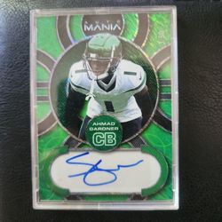 2022 Wild Card Ahmad Sauce Gardner Green Auto Mania Rookie Auto 49/50 SP RC