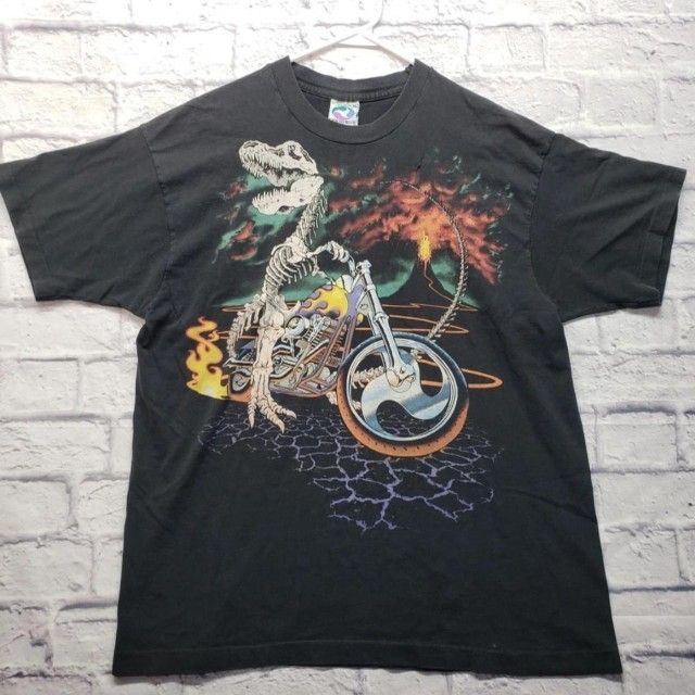 VINTAGE LIQUID BLUE BIKER SHIRT