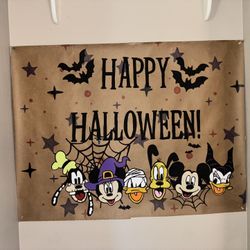 Disney Halloween Painted Banner