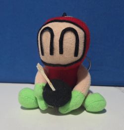Vintage Red Bomberman Mascot 4" Plush Keychain