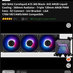 MSI MAG Coreliquid A15 360mm AIO – BRAND NEW, SEALED