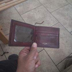 Old Leather Credit Wallet with ID Passcase