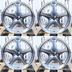 18 INCH SQUARED SET Leon Hardiritt Orden STYLE WHEELS RIMS 18X8.5 +35 (5X114.3) CB: 73.1